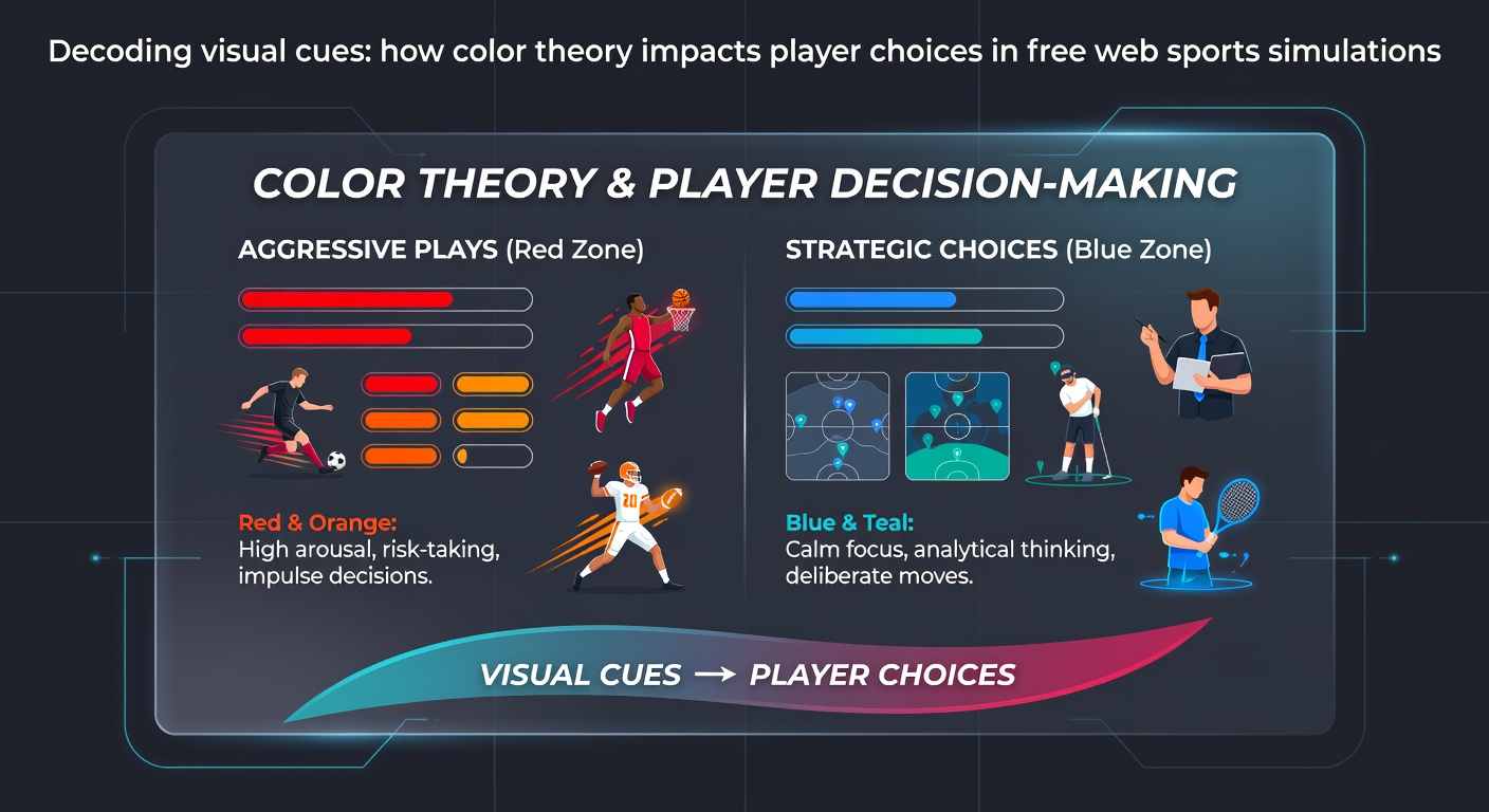 Color palette breakdown in a browser-based sports simulation showing team uniforms and UI elements