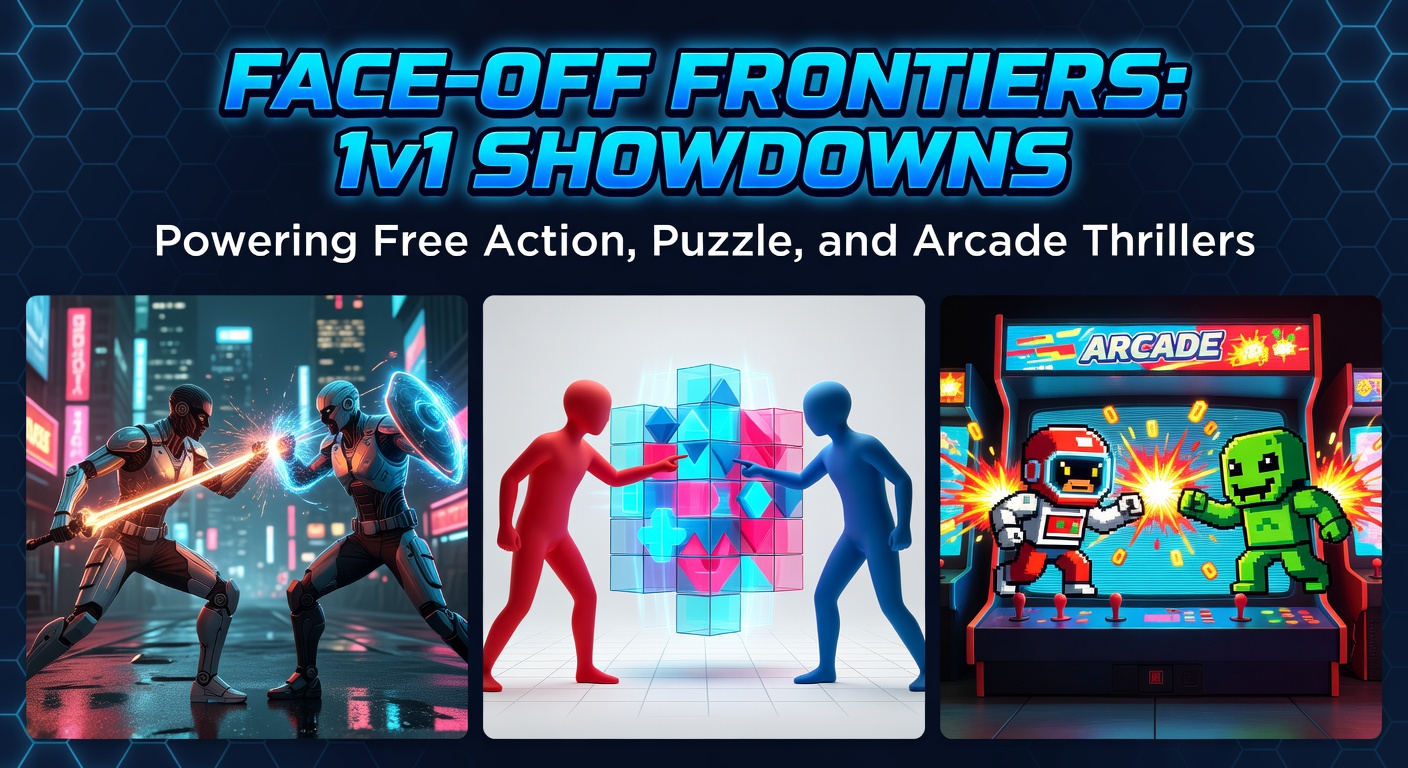 Dynamic screenshot of two players locked in a intense 1v1 puzzle duel, with glowing tiles shifting rapidly on screen