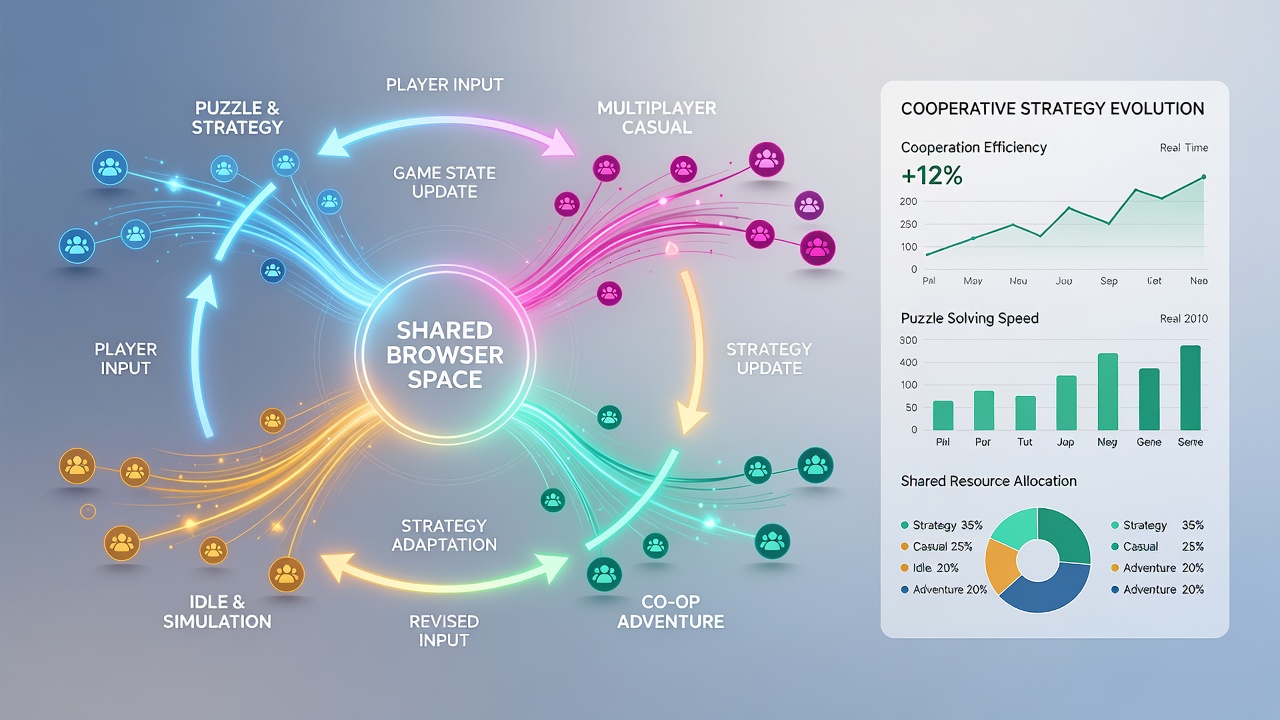 Players discussing strategies in a free browser multiplayer game with visible feedback indicators on screen