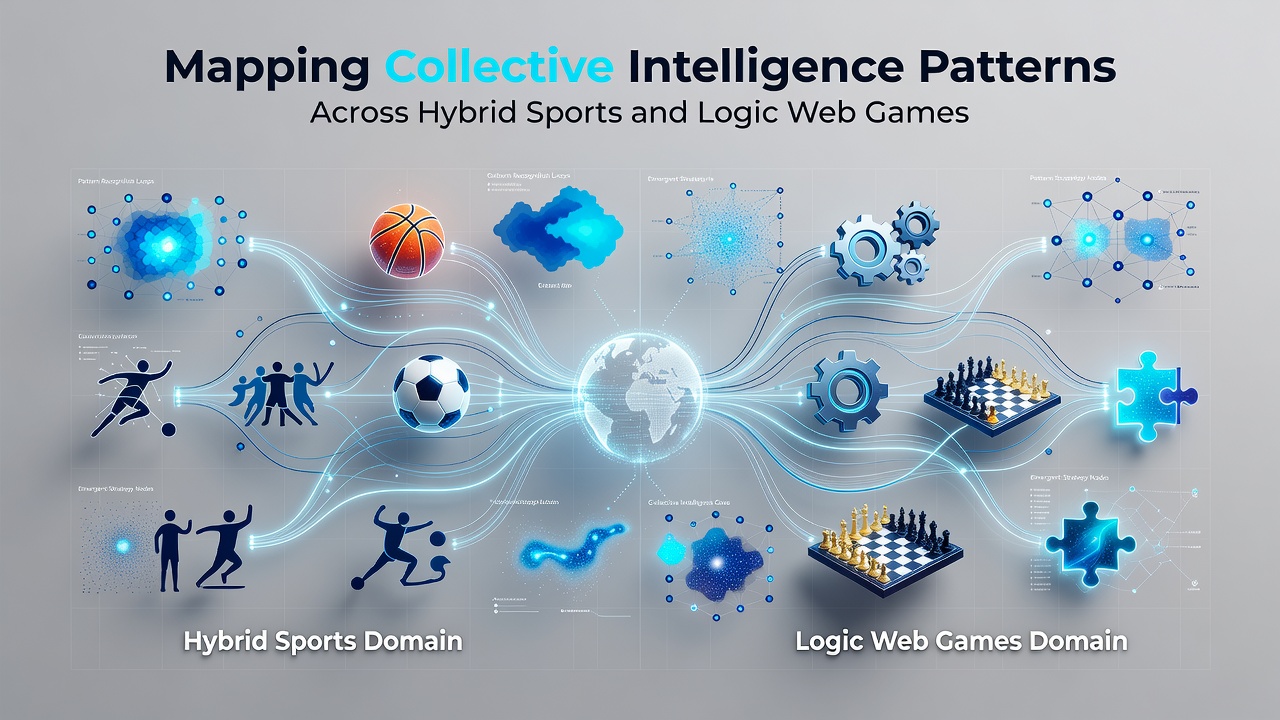 Network graph illustrating collective decision patterns in web-based hybrid athletic and puzzle gameplay