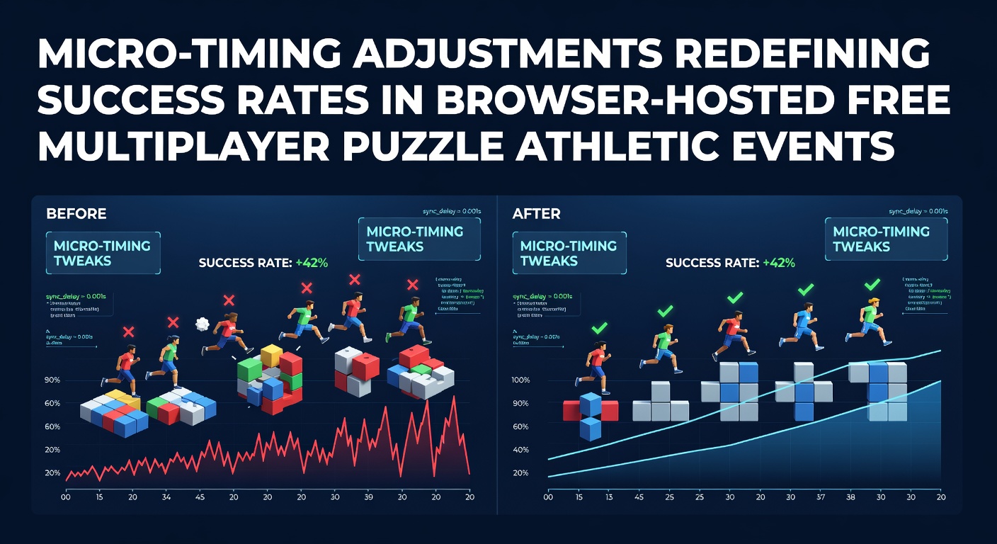 Players coordinating micro-timed puzzle moves in a browser-based athletic multiplayer arena