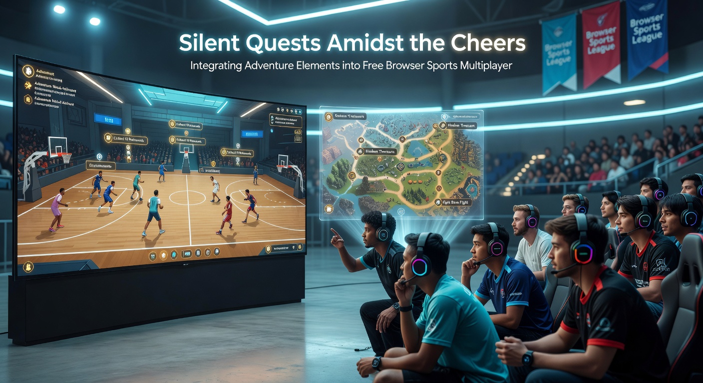 Players collaborating on an adventure quest in a browser sports multiplayer environment