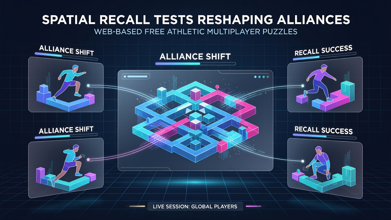 Team coordination during a spatial recall sequence in browser-based athletic puzzles