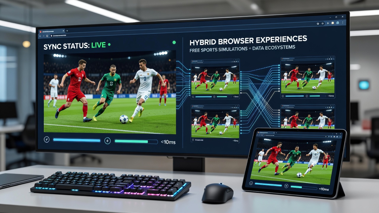 Detailed view of input synchronization layers in a free browser game combining sports, arcade, adventure, and puzzle mechanics